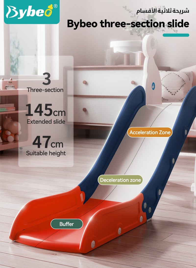 Bybeo 5 In 1 Toddler Slide and Swing Set, Kids Playground with Swing Slide Climber and Basketball Hoop, Baby Slide Playset for Boys and Girls Children Indoor and Outdoor - Image 3